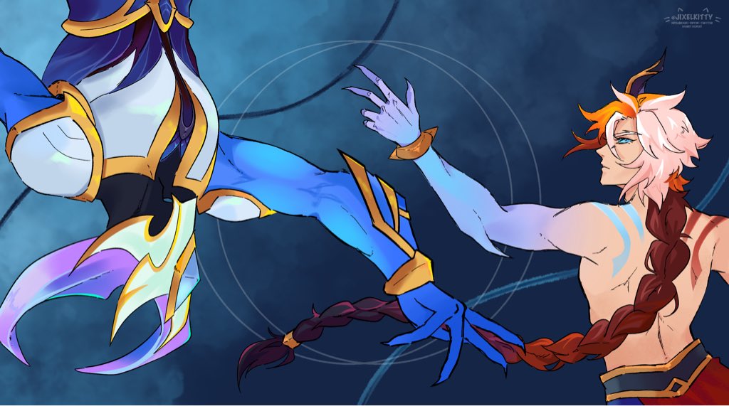 kayntober day 10 - you got me on my knees, i’m your one-man cult.
#kayntober2025 #kayn #rhaast #rhaayn