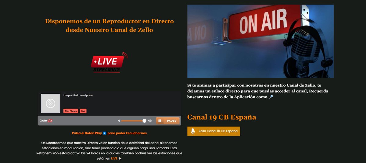 📢 Recordar que podéis Escuchar todas nuestras Retransmisiones en Directo a través de la Web 🌐 del Canal en canal19cbespaña.es así podrás estar al día desde cualquier lugar...  

#zello #frn #radioaficion #directo