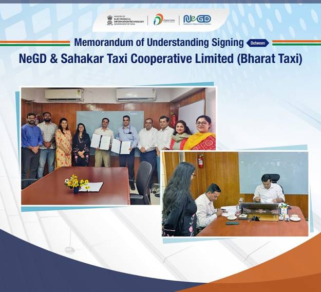 PIB_India's tweet photo. National e-Governance Division (NeGD) Join hands with Bharat Taxi — A First-of-its-Kind Cooperative-Driven, Citizen-First National Ride-Hailing Initiative to be launched in December 2025

Partnership with Sahakar Taxi to Drive the Cooperative Spirit Aligned with Digital India’s Vision of Inclusive, Tech-Enabled Services; To Strengthen Platform Integration, Cybersecurity, Privacy, Compliance and Governance

Read here: https://t.co/5BSgpKLG8L