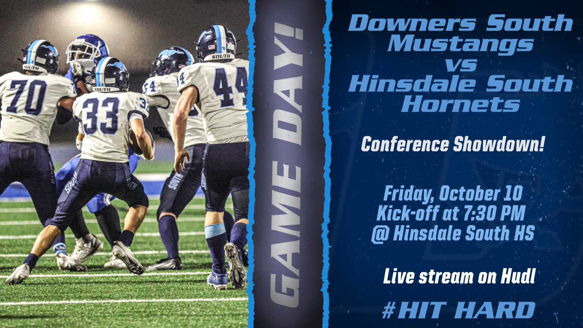 DGS Football (@dgs_football) on Twitter photo GAME DAY π₯
Your Mustangs head to Hinsdale South for a Conference Showdown!
π Kickoff: 7:30 PM
π Hinsdale South HS
π₯ Live on Hudl: bit.ly/4ofelHv
Letβs go, Mustangs! πͺ #HitHard #MustangPride #GameDay GAME DAY π₯
Your Mustangs head to Hinsdale South for a Conference Showdown!
π Kickoff: 7:30 PM
π Hinsdale South HS
π₯ Live on Hudl: bit.ly/4ofelHv
Letβs go, Mustangs! πͺ #HitHard #MustangPride #GameDay