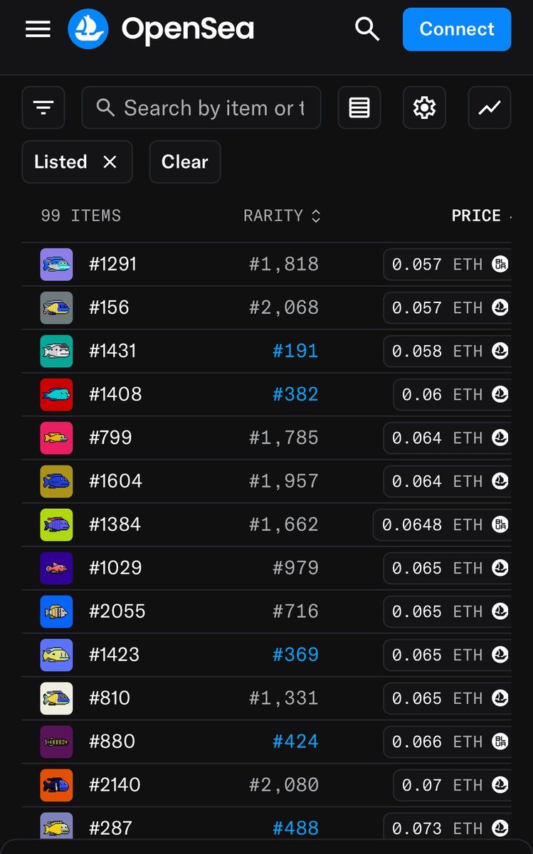 findurnemo's tweet image. Only 99/2200 CryptoFish listed ATM