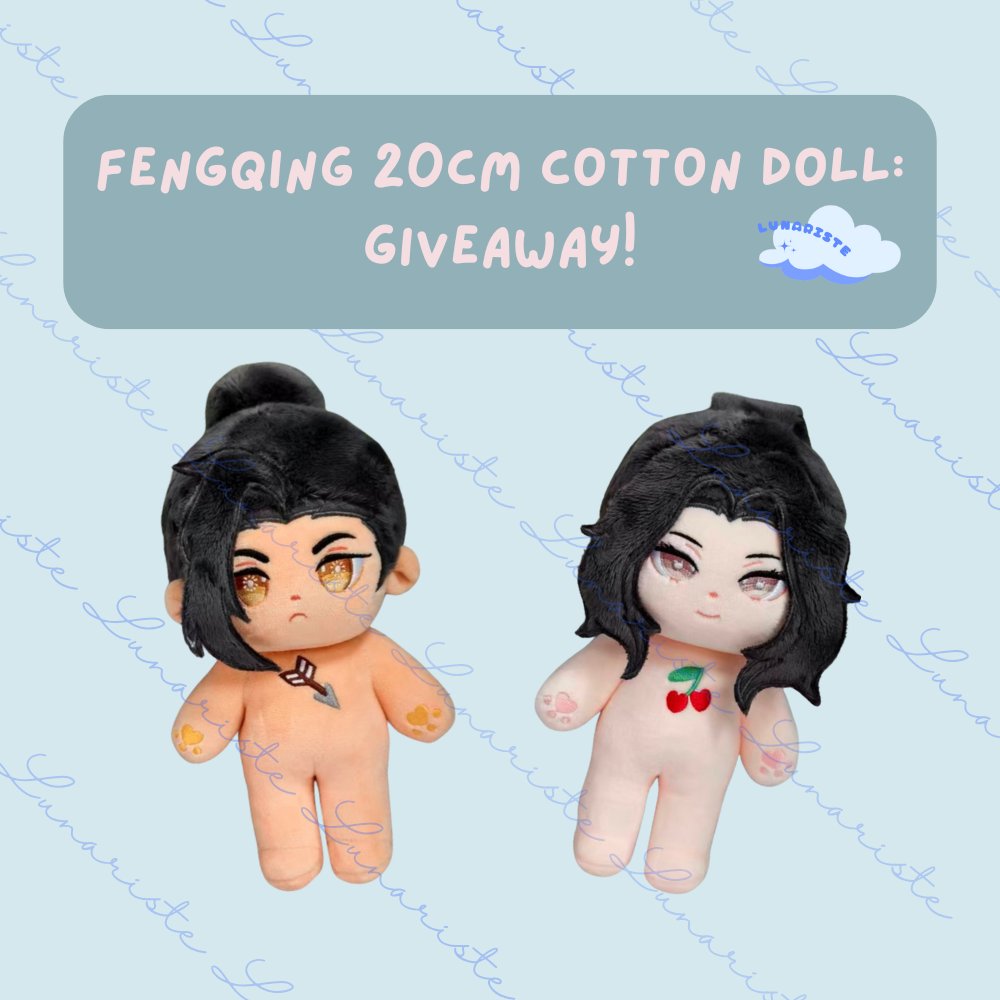 fengqing nation!! the wonderful kyn (@/nightpoemss) has sponsored a set of my 20cm fqs so that as little people miss out as possible! 

if you want to try and win them, please:
•rt this post
•reply with why you love fengqing!

ends 12th of october, 11 59 pm EST! good luck!