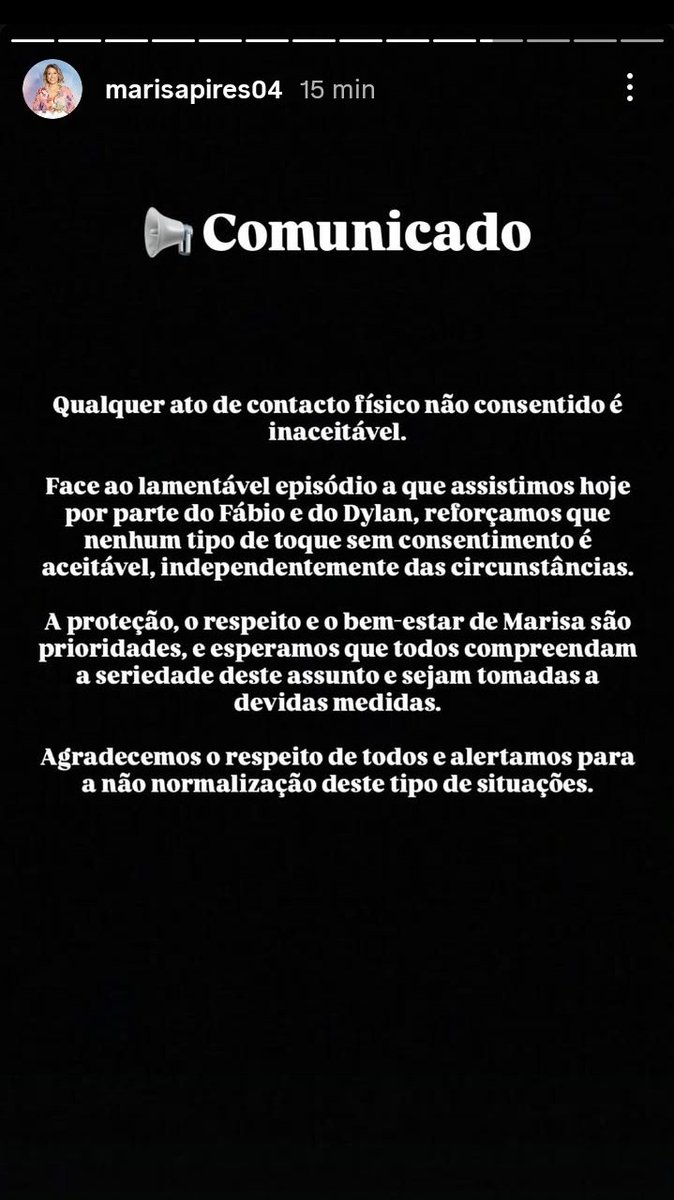 Comunicado da família da Marisa FALEM MAIS ALTO!!! #sstvi