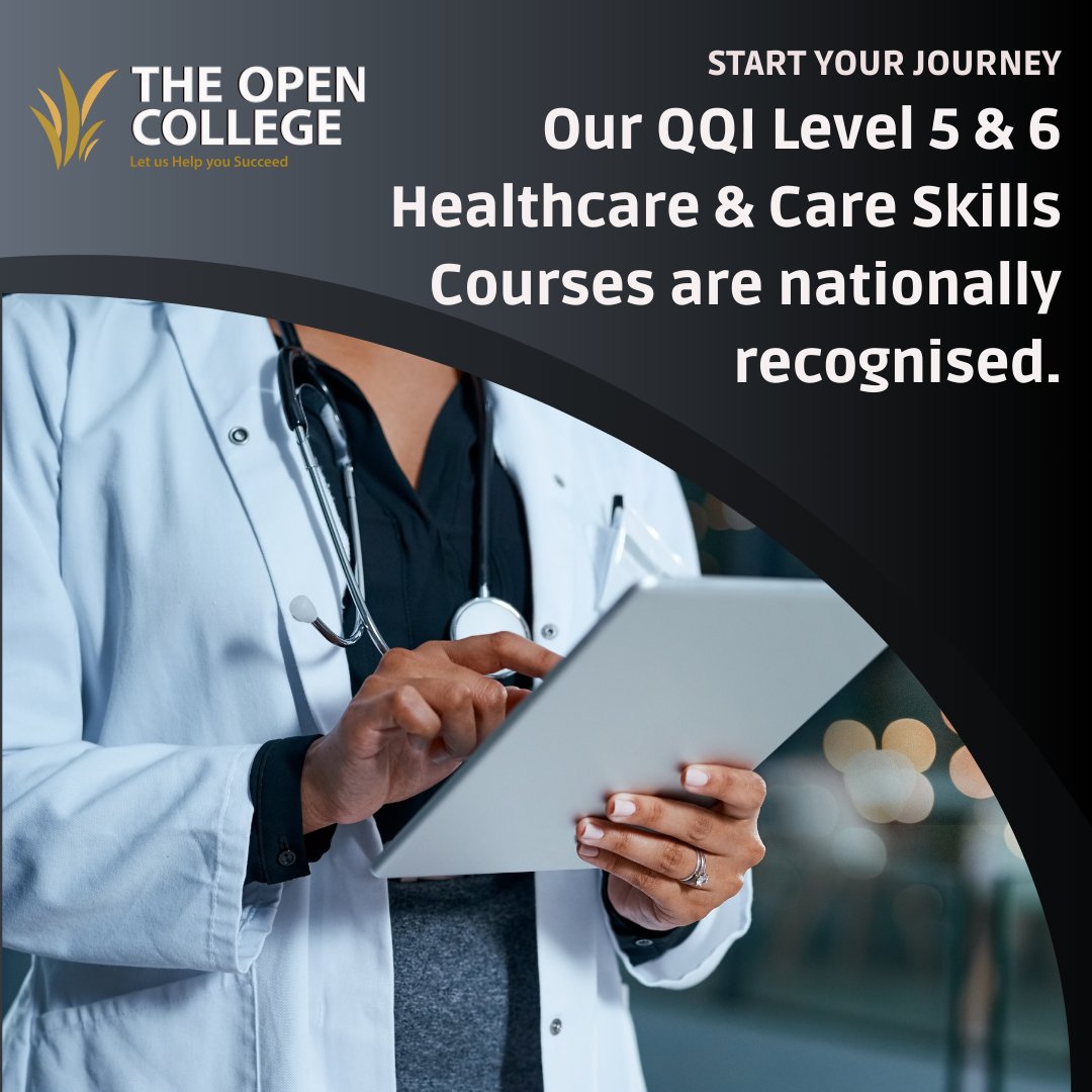 The Open College (@theopencollege) on Twitter photo Our QQI Level 5 & 6 Healthcare and Care Skills Courses are nationally recognised. 🍀
These flexible courses let students continue to earn while they learn.
Start your journey this October: theopencollege.com/qqi-healthcare…
#HealthcareTraining #OpenCollege Our QQI Level 5 & 6 Healthcare and Care Skills Courses are nationally recognised. 🍀
These flexible courses let students continue to earn while they learn.
Start your journey this October: theopencollege.com/qqi-healthcare…
#HealthcareTraining #OpenCollege