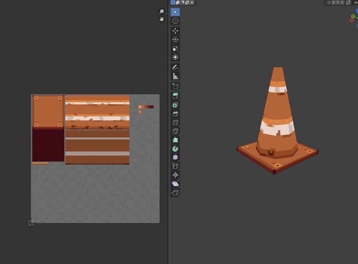 kolondich's tweet image. my first texture #3d #pixelart