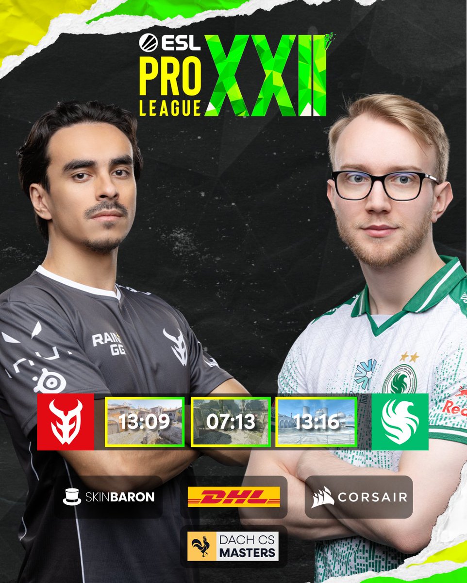 dachcs's tweet image. Die Falcons stehen im Halbfinale der @ESLCS Pro League! 🤩

Ein umkämpftes 2-1 sichert den Jungs den Einzug 🫡