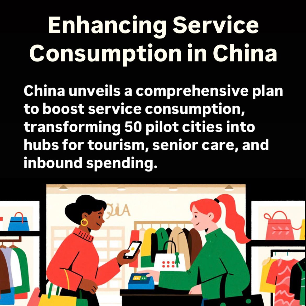 DTU_Capital's tweet image. 🇨🇳 China’s New Policies to Boost Service Consumption!
🏙️ 50 pilot cities
💰 ¥500B for service-sector lending
🏖️ Tourism, eldercare, and sports enhancements
📈 Service consumption is becoming a key growth engine
💬 Bullish or overhyped? 👀
#Economy  #ConsumptionPotential