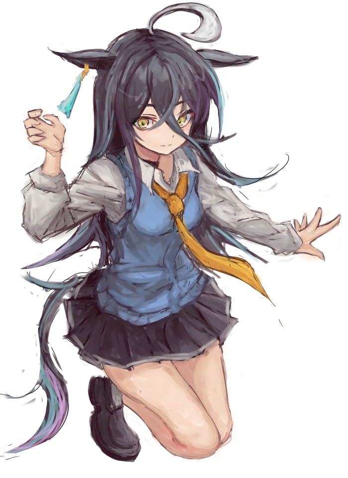 マンハッタンカフェ(ウマ娘) 「#皆さんの作品の上からの俯瞰で魅せて下さい」|柳のイラスト