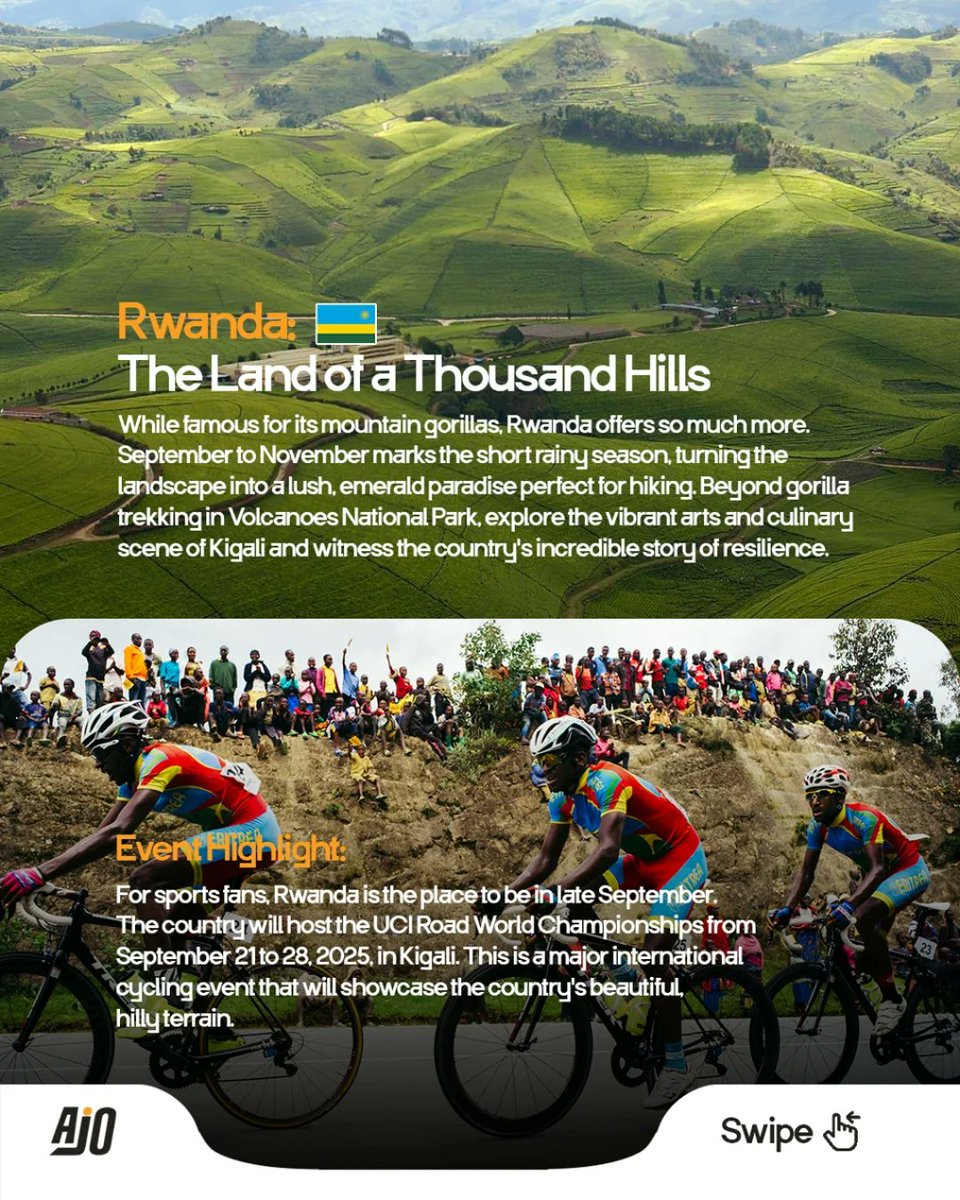 tryajo's tweet photo. The countdown to Detty December has begun!

The continent is already alive with unforgettable events.

This season is your moment to wander through these vibrant destinations without the December crowds. Stay connected with https://t.co/V88Jr4yzsJ https://t.co/8p4gy0wZb3
