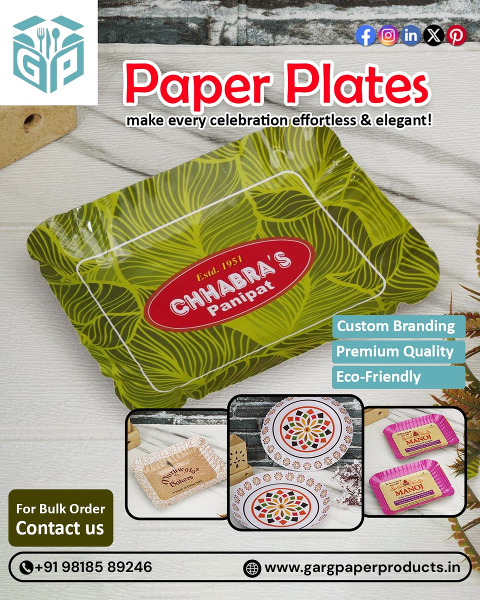 gargpaper's tweet image. ✨📦 Impress your customers with our stylish, sustainable paper products – where quality meets eco-friendly design.

📞 +91 98185 89246
🌐 gargpaperproducts.in

#StylishServing #EcoFriendlyProducts #ImpressWithStyle #SustainableChoices #GargPaperProducts