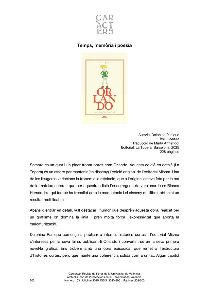 Revista Caràcters tweet media