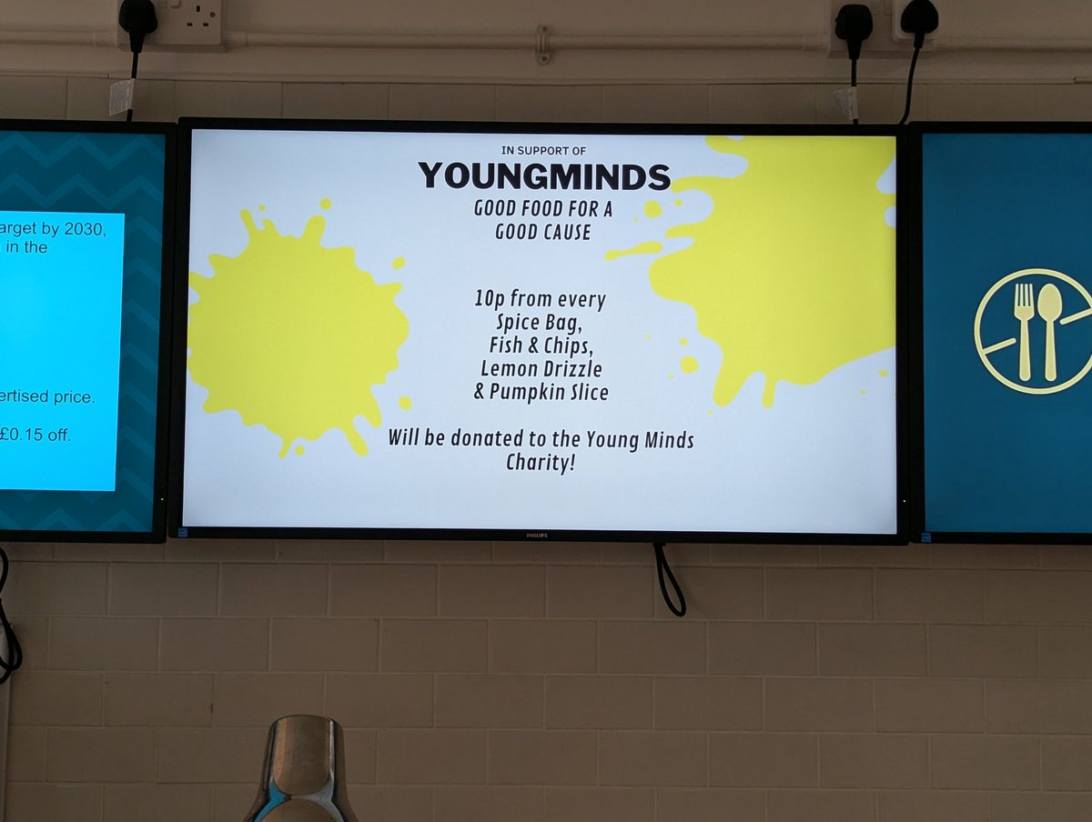 ueatwell's tweet photo. Our ladies are rocking yellow for @youngmindsuk. 10p from the sale of each spice bag or fish &amp; chips meal will be donated to the wonderful people at Young Minds. Help us support them! 
#helloyellow #youngminds #worldmentalhealthday #UEL #uellife #DocklandsCampus https://t.co/AhRVg9NIOB