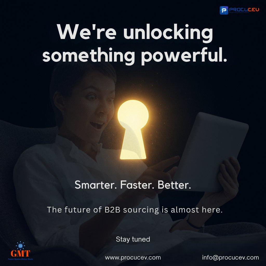 procucev's tweet image. We’re about to unlock something powerful.
A smarter, faster, and more connected way to source.
The future of B2B sourcing is closer than you think.
Stay curious. The countdown has begun. ⏳
📧 info@procucev.com | 🌐 procucev.com
#GMT #Procucev #ComingSoon #B2B