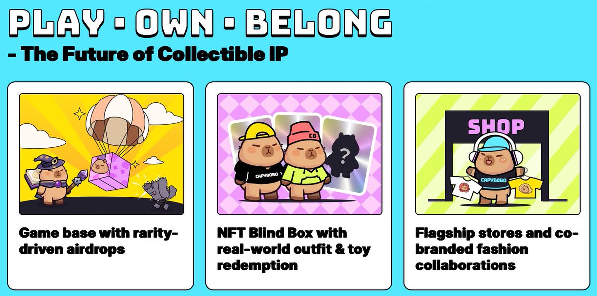 Capybobo: From GameFi to Art Toy IP

Capybobo is shaping a new generation of Art Toy IP. Beyond gaming, it brings artistic character design and digital ownership together, transforming virtual creations into Art Toys with real-world collectible value. Through its upcoming PYBOBO
