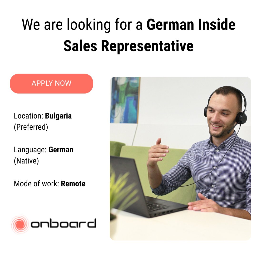 Onboardcrm's tweet photo. Fluent in German &amp; English with B2B sales/lead gen experience?
Join our international team + earn competitive pay &amp; bonuses.

👉 Apply now!
https://t.co/KdEmIJKDcY

 #Hiring #SalesJobs #German #B2B #RemoteWork https://t.co/h9gl9kfqiD
