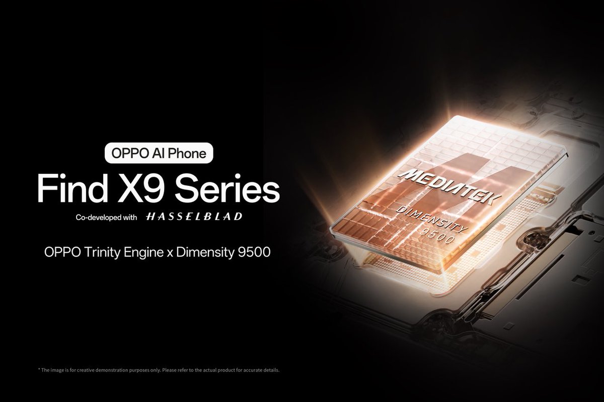 OPPO Find X9 series will be the first, globally, to debut with the Dimensity 9500 chip.