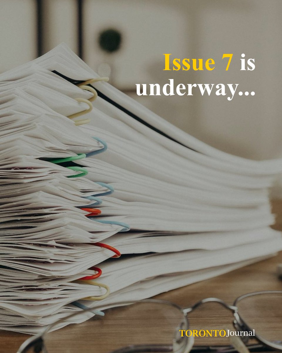 JournalToronto's tweet image. Thank you to everyone who submitted for Issue 7! As of Sept 30th, all submissions have been responded to and the issue is underway, in preparation for the December release. If you submitted a piece on or before Sept 1st and didn't hear back, please email us.
#LiteraryMagazine