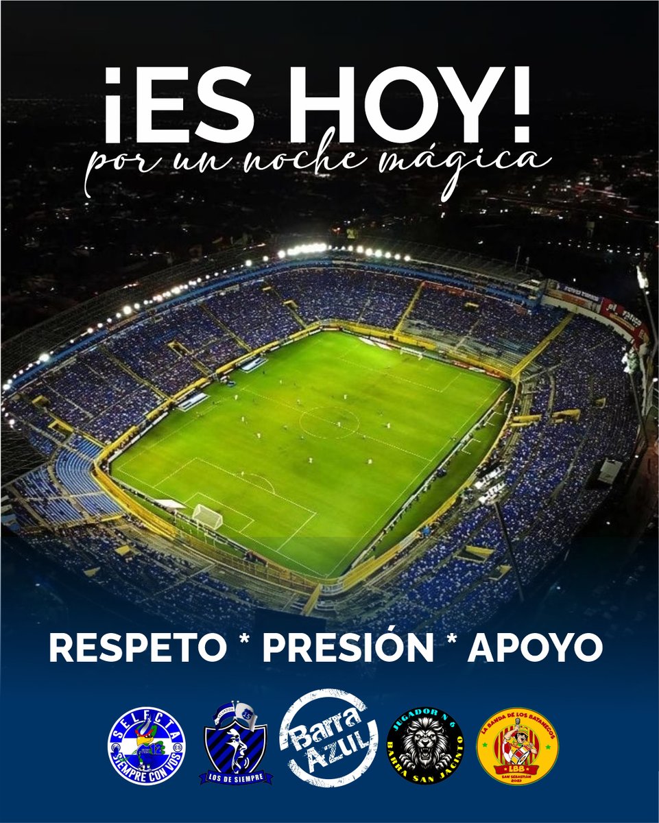 evoflores's tweet photo. ¡Dios dale a #ElSalvador una noche mágica! 🇸🇻🇸🇻

¡VAMOS @LaSelecta_SLV! 

#SilencioCuscatlán https://t.co/vkdtpAwtSN