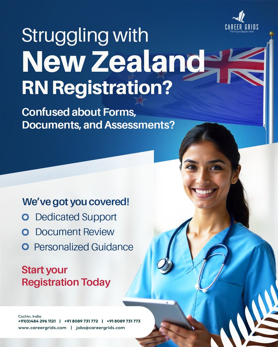Planning to register as a Registered Nurse in New Zealand?

Career Grids offers expert guidance to simplify the entire process. We provide document reviews, personalized support, and step-by-step assistance. 

Start your RN registration with confidence today