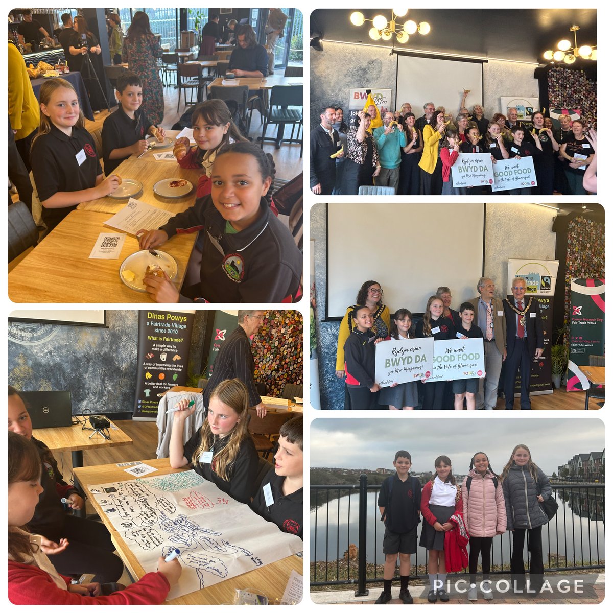 Y5 &amp; Y6 Eco Committee members had a super morning <a href="/WeAreCraftRep/">Craft Republic</a> with Mayor Marshallsea, Mayor Clarke and Jane Hutt MS - finding out about FairTrade in South Wales - Thank you <a href="/thevalefood/">Food Vale | Bwyd Y Fro</a> <a href="/JaneHutt/">Jane Hutt</a> <a href="/FairTradeWales/">Fair Trade Wales 🏴󠁧󠁢󠁷󠁬󠁳󠁿</a> <a href="/TheBigFreshCat1/">The Big Fresh Catering Company</a> @DinasPowysFairTrade 
#SAMsEcoCommittee ☕️🥐📝