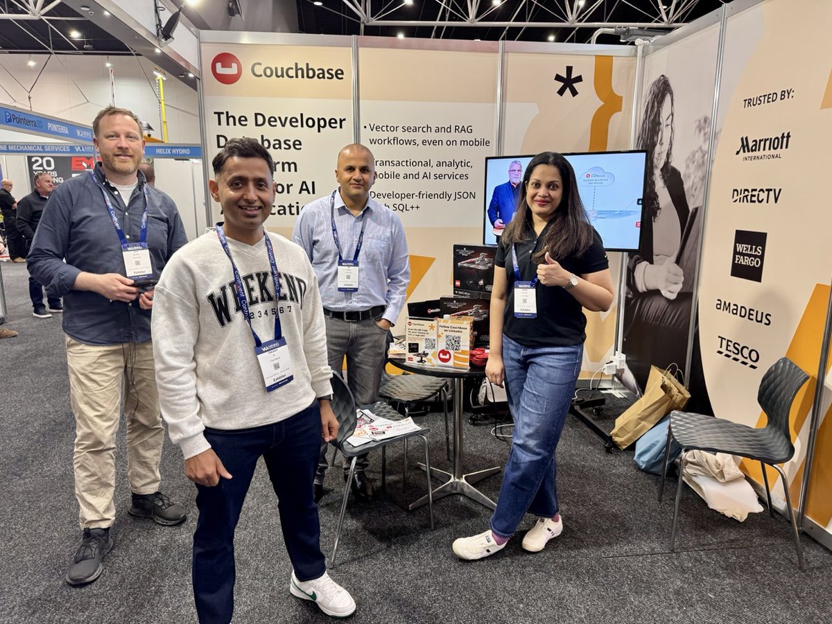 couchbase's tweet image. Thank you for stopping by #Couchbase booth at WA Mining Conference &amp;amp; Exhibition, Perth, held Oct 8-9. It was great connecting with so many tech leaders eager to learn how Couchbase works in low to no connectivity environments with built-in offline sync. No internet, No problem!