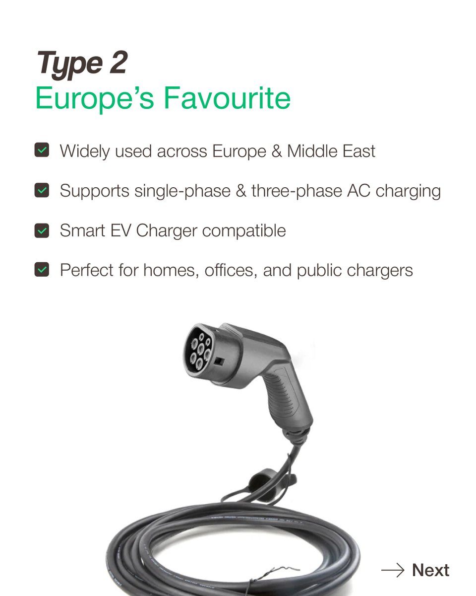 citaevcharger's tweet image. ⚡ Not all EVs plug in the same way!

Know your connector — Type 2, CCS, or CHAdeMO — and charge smarter with CITA EV Chargers. 🔋✨

Smart. Safe. Compatible. 💡

#CITAEV #EVChargingSolutions #SmartEVCharging #KnowYourConnector #EVCharger #EVLife #SustainableDriving