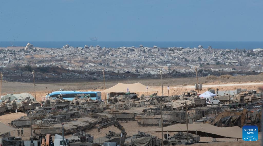 PDChina's tweet image. A ceasefire agreement between #Israel and #Hamas came into effect in the #GazaStrip at 12:00 noon local time on Friday, according to sources.