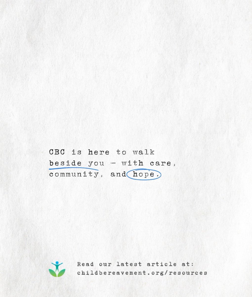 Our free grief support groups provide a space for children, teens, and adults to connect, process, and begin their healing journey.
 
Read our most recent article about Coping with Community Tragedies and Traumatic Losses: childbereavement.org/resources/arti…

#MentalHealthMatters