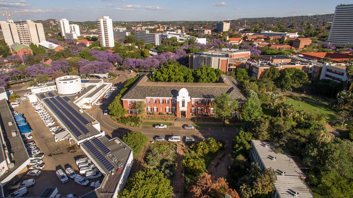 UPTuks's tweet photo. It's Jacaranda season 💜 From above, Jacarandas add a touch of purple across the University of Pretoria. Stay tuned for more #JacarandaFridays!

#UniversityOfPretoria #JacarandaSeason https://t.co/sJpyS8x5lh