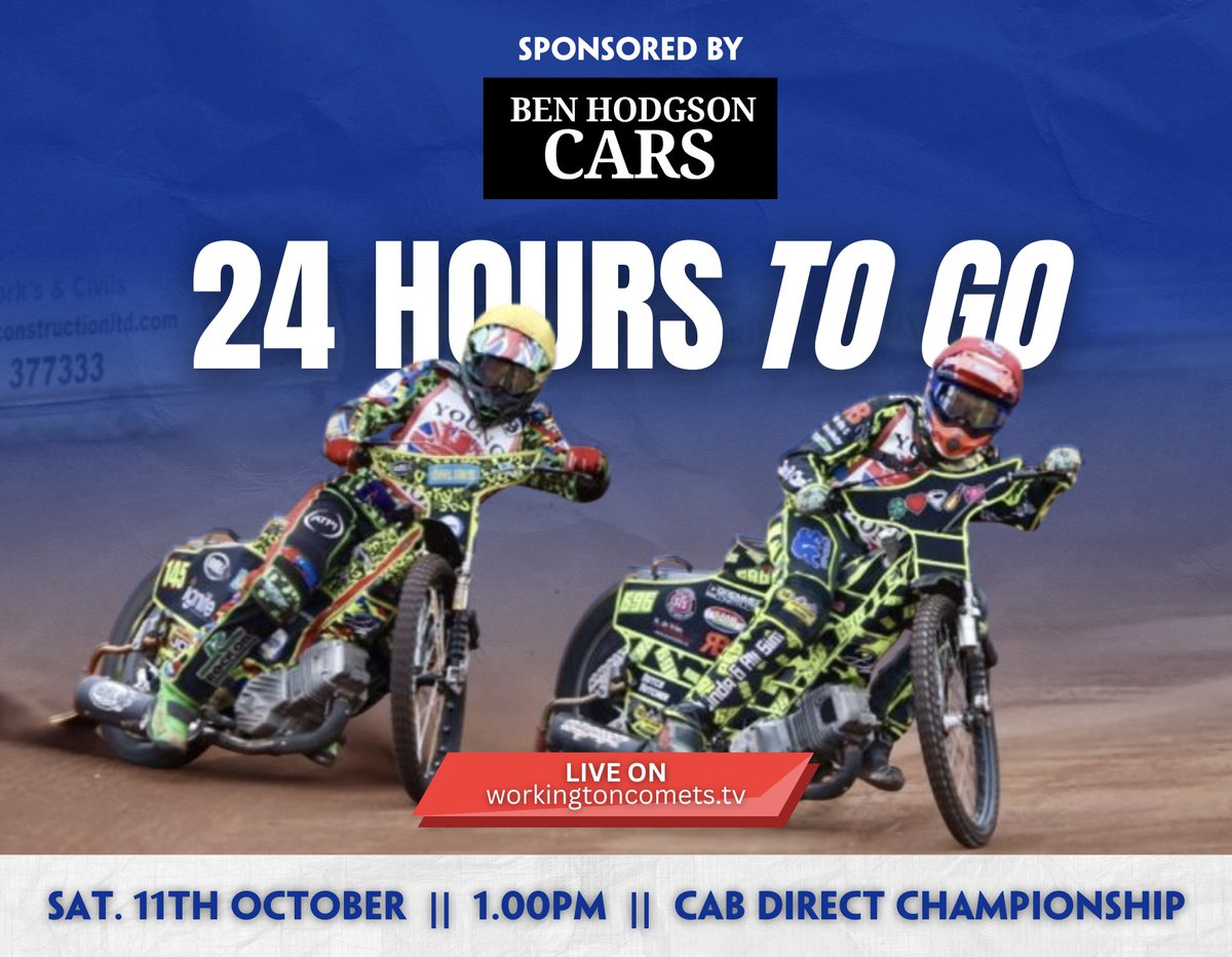 workycomets's tweet image. ⏳🚨 𝟮𝟰 𝗛𝗢𝗨𝗥𝗦 𝗧𝗢 𝗚𝗢

4️⃣4️⃣ 𝗛𝗘𝗔𝗧𝗦 𝗙𝗢𝗥 £𝟭𝟳!!

THE most promising young British riders battle it out TOMORROW to become British Under 19 Champion!

➕ More action with the 125cc and 250cc British Youth Championship following the main meeting…

📆 Saturday 11th…