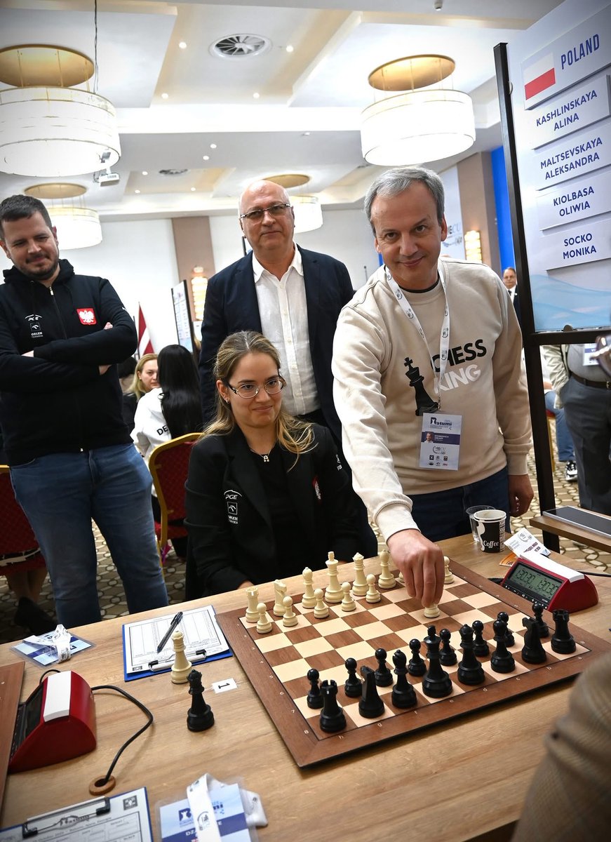 ECUonline's tweet image. The 6th round of the European Team Chess Championship 2025 is underway in Batumi, Georgia! #etcc2025 #chess

🎊The opening of the round was attended by the ECU President Mr. Zurab Azmaiparashvili, FIDE President Mr. Arkady Dvorkovich, and ECU Vice President Mr. Jean-Michel…