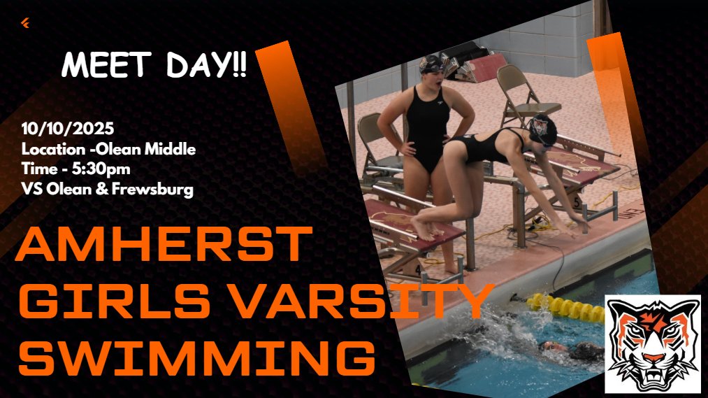 Varsity Girls ready to bring the energy down to Olean! <a href="/AmherstTigers1/">Amherst Athletics</a>