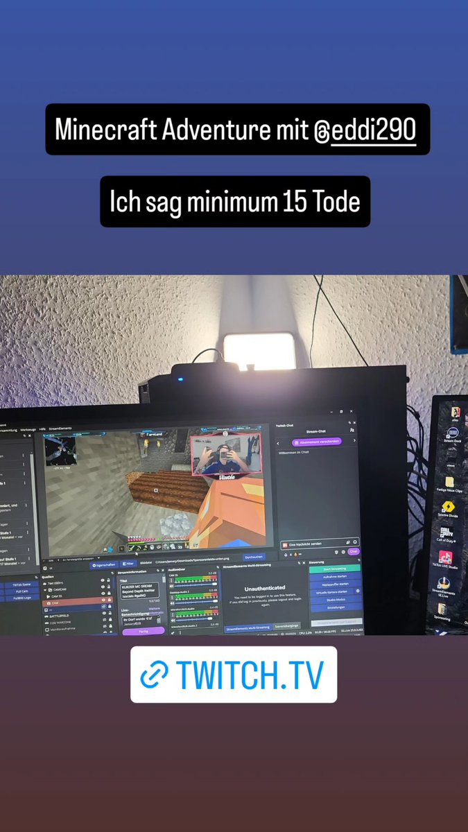 Bin live meine Freunde, mal gucken was wird!!!

Twitch.tv/jemery_