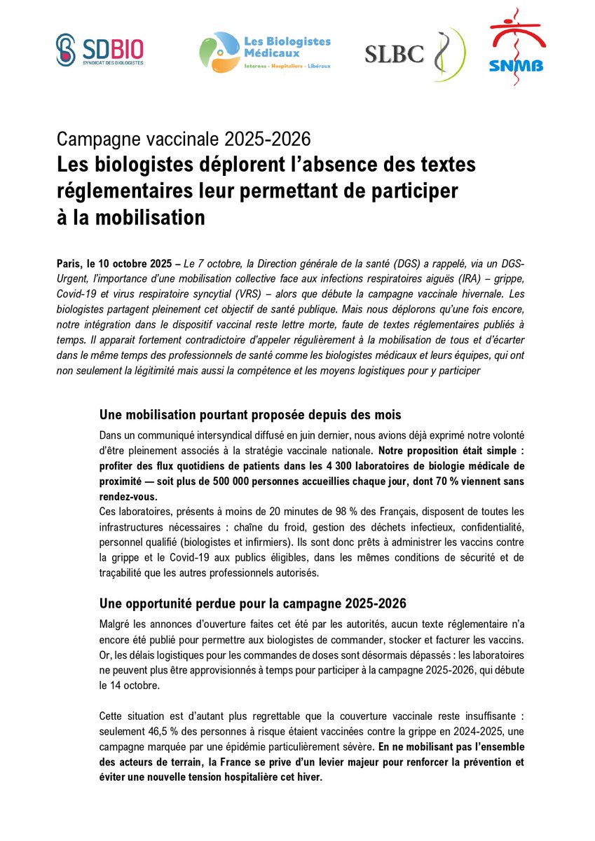 Les Biologistes Médicaux tweet media