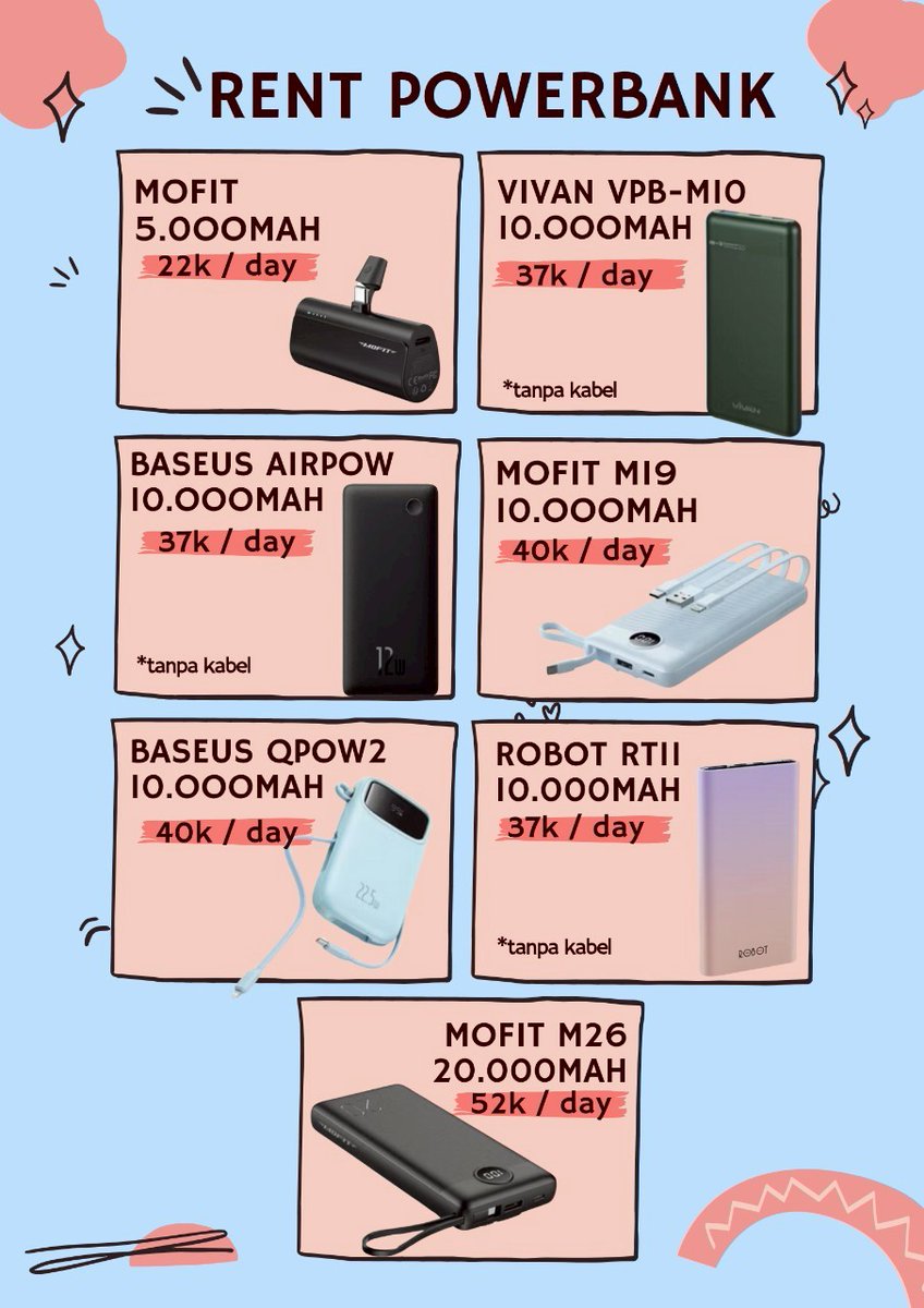 Rent HP Powerbank Jastip | mention after DM/ WA🙏 tweet media