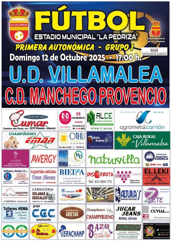 El domingo a las 17:00,visitamos La Pedriza para medirnos al Villamalea,en lo que será la quinta jornada de liga.
Un equipo el de Villamalea,recién ascendido,pero conocedores de la categoría a la perfección.
Con todo chicos!!
AÚPA MANCHEGO!!
💛🖤