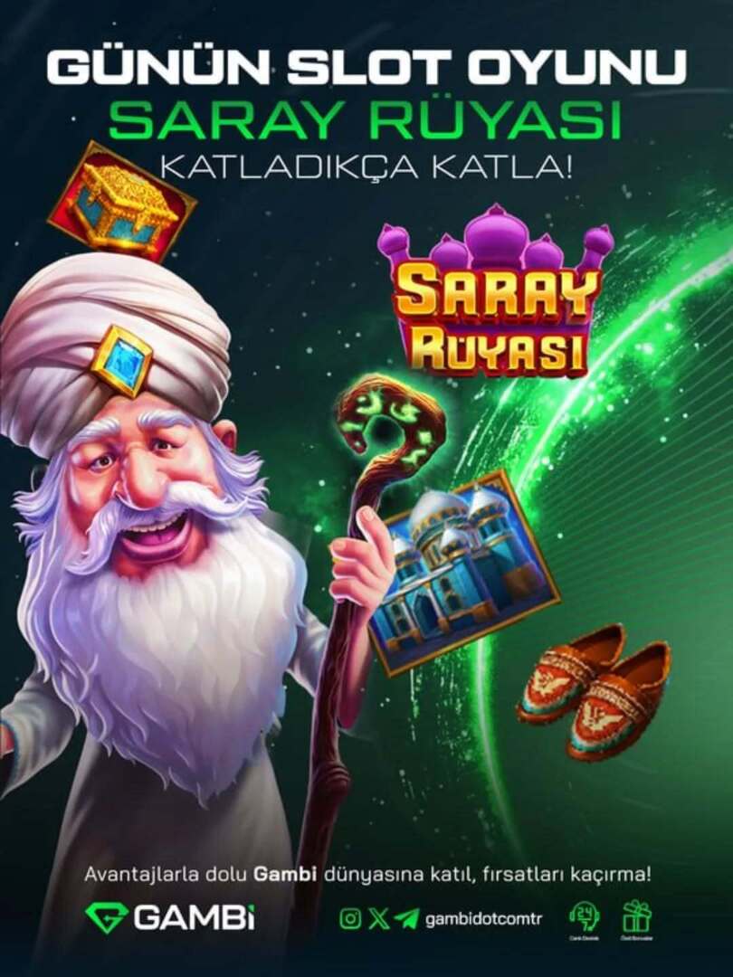 Kazanç dolu bir maceraya hazır mısın? Gambi'de Saray Rüyası ile büyük ödüller seni bekliyor! Hızlı çekim ve güvenli ödeme avantajıyla hemen katıl, kazanmaya başla! Güncel giriş: ift.tt/1poVGLD #Gambi #GambiCasino #slot #bonus #onlinecasino
