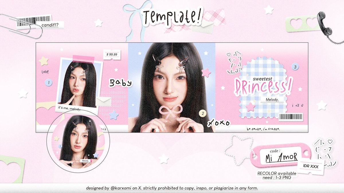 karxomi's tweet photo. help repost kk ☘️✨

hayiiii! ada template layout yg bisa kamu jemput byyy!! xixixi tersedia dalam format IPV atau PSD ya .. pricinya di alt yah by, kalo mau dp dulu bisa banget xixixi cek detailnya dibawah ya ♡ met jajank!!?

#zonaba #zonauang https://t.co/mZB3yEdb19