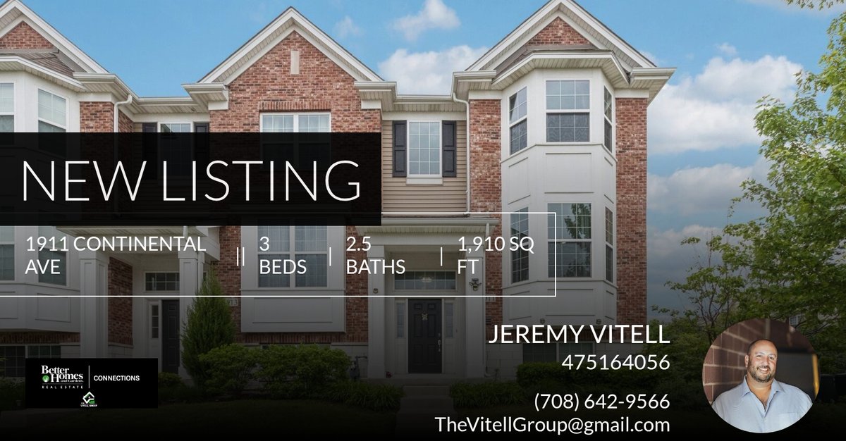 JeremyVitell's tweet photo. 📍 New Listing 📍 Take a look at this fantastic new property that just hit the market located at 1911 Continental Ave in Naperville. Reach out here or at (708) 642-9566 for more information

Jeremy Vitell
Realtor®
Cell: (708) 642-9... https://t.co/yBnH2xmqTL https://t.co/K1yYR6nK0b