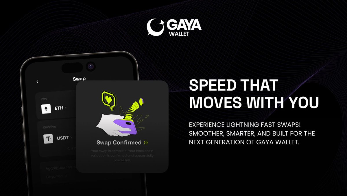 Gayawallet's tweet image. ⚡ Speed That Moves With You ⚡
The next Gaya Wallet is being fine-tuned for performance.
✅ Faster swaps
✅ Smoother interface
✅ Instant execution
Because speed should never slow you down. 🚀
#GayaWallet #Web3 #Crypto #DeFi