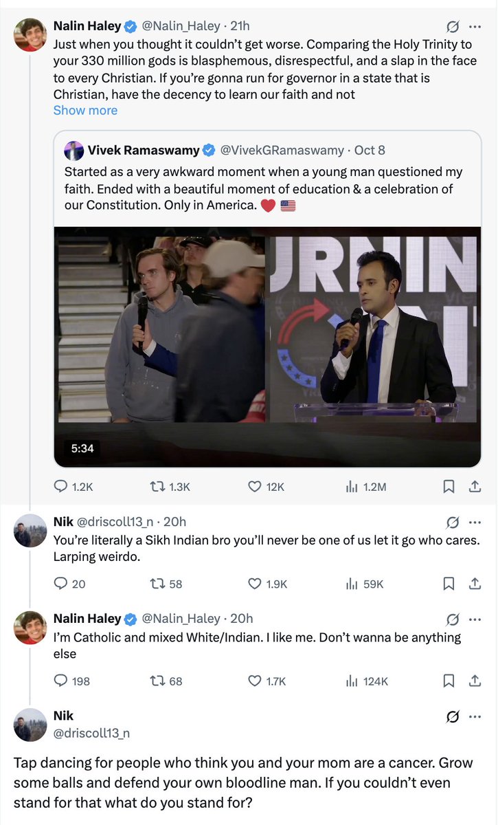 RichardHanania's tweet image. *PLEASE LOVE ME I'M NOT LIKE THOSE SMELLY HINDOOOS*
It's sad how much of this is out there. Fortunately, there's a philosophy called liberalism, which says you don't have to go through life like this.
Young people should look into it.