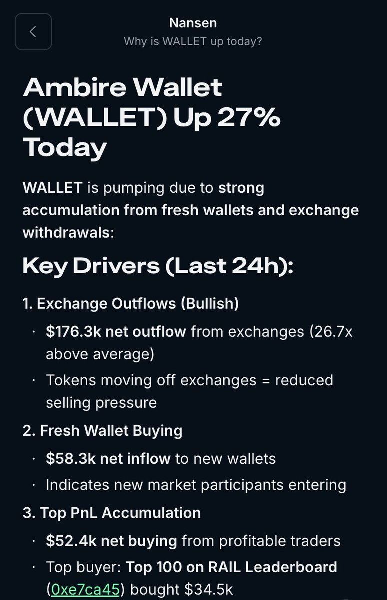 petar_xyz's tweet image. I asked AI why $WALLET is up today