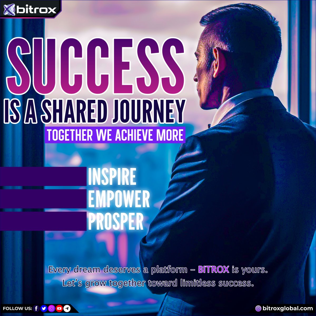 BitroxGlobal's tweet photo. Success isn’t a solo journey — it’s built through unity, trust, and vision. 🌍
Join Bitrox Global (BTRX) and grow beyond limits. 🚀
#BitroxGlobal #BTRX #SuccessTogether #DreamBig #Teamwork #FinancialFreedom https://t.co/JpKsszauTL