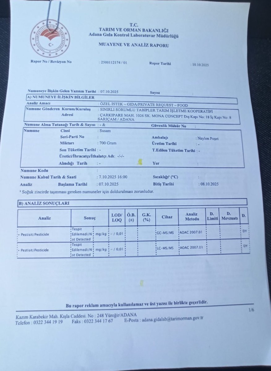 SUSAMLAR PESTİSİTSİZ!