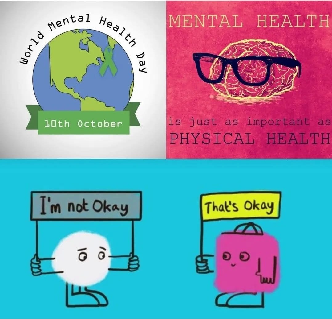 Today is World Mental Health Day! 
If we are brave enough to talk to you about it, don't brush it off. You don't have to talk back. Just listen. Some days are harder than others. 💚
#mentalhealth 
#endthesilence
#itsoktonotbeok
#october10
#endthestigma
#worldmentalhealthday