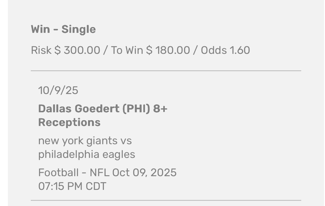 Rinderknech set 1U ✅ 🎾 
Goedart 8 catches 1U ✅ 🏈 
Goedart 9 catches .5U ✅ 🏈 

Tennis+Tight ends with T 😎 

#GamblingX