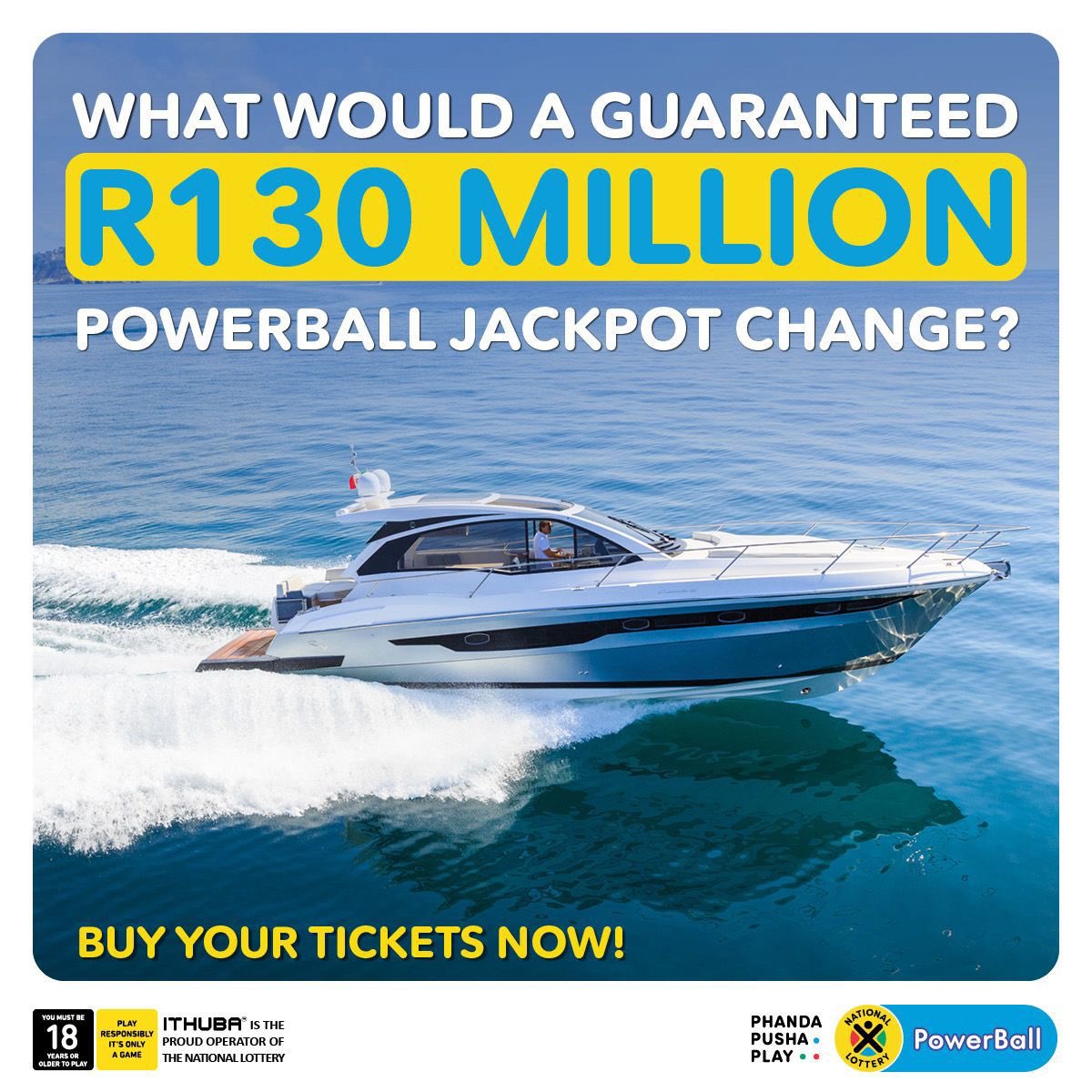 Sam_Magingxa's tweet image. One ticket could be your chance at R130 Million life-changing win and your dreams coming true🙌🏽💃🏽🔥. BUY your ticket
NOW instore, on nationallottery.co.za, your banking app, or
dial *120*7529# for USSD. #ThatWouldChangeEverything
#PowerBallR130M #ad