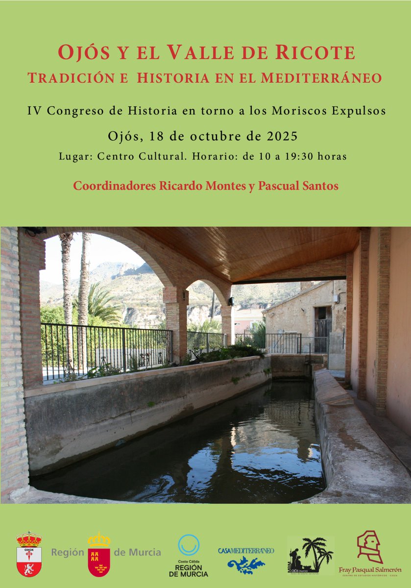 IV Congreso de Ojós y el Valle de Ricote. 18 de octubre. Te esperamos #costacalida #turismoregionmurcia #congresoojosvallericote