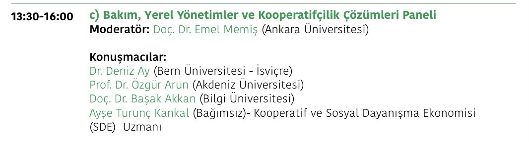 Bugün <a href="/TBB/">Türkiye Belediyeler Birliği / 1945</a> çalıştayında Türkiye’de bakım meselesini ve yerel yönetimlerin rolünü ele alan bir oturum gerçekleştiriyoruz. 

Bakım ekonomisi içinde önemli aktörlerden birisi de yerel yönetimler. Yaşlılara yönelik sosyal bakımı nasıl veriyorlar, nasıl verecekler?