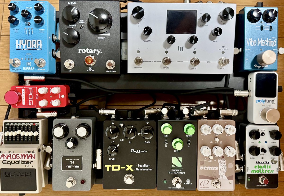 UPDATE🔥

Live &amp; Session Pedalboard🤘🏻

吐くくらい色々試した結果がコレ

<a href="/tcelectronic/">TC Electronic</a> 
<a href="/EHX/">Electro-Harmonix</a> 
<a href="/robertkeeley/">Keeley Electronics</a> 
<a href="/crazytubes/">Crazy Tubes</a> 
<a href="/bossinfoglobal/">BOSS</a> 
<a href="/meris_us/">Meris</a> 
<a href="/QuantaIntl/">Quanta International</a> 

#pedalboard #pedal #BrowneAmplification #buffalofx #pastfx #analogman #guitarist #エフェクター #エフェクターボード